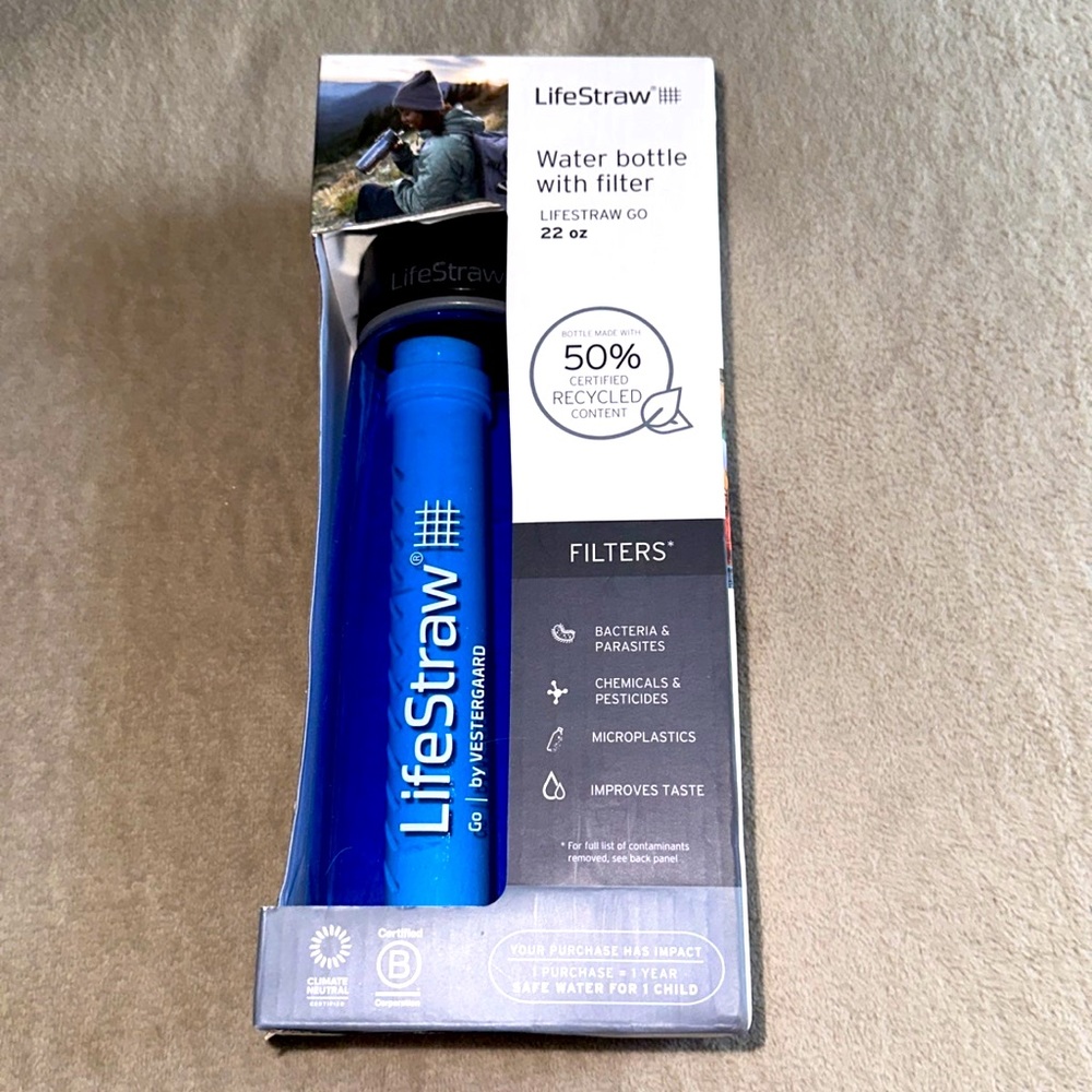 NWT’s Lifestraw Go Water Bottle with Filter